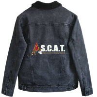 Scat Special Chicken Actions & Tactics Unisex Sherpa-lined Denim Jacket | Artistshot