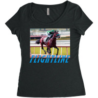 Flightline   Classic Horseracing Women's Triblend Scoop T-shirt | Artistshot