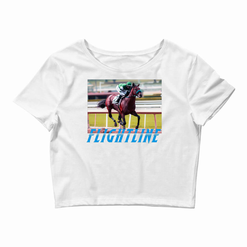 Flightline   Classic Horseracing Crop Top by senkovdenairp | Artistshot