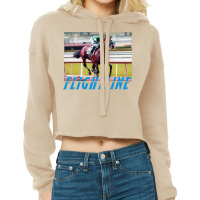 Flightline   Classic Horseracing Cropped Hoodie | Artistshot