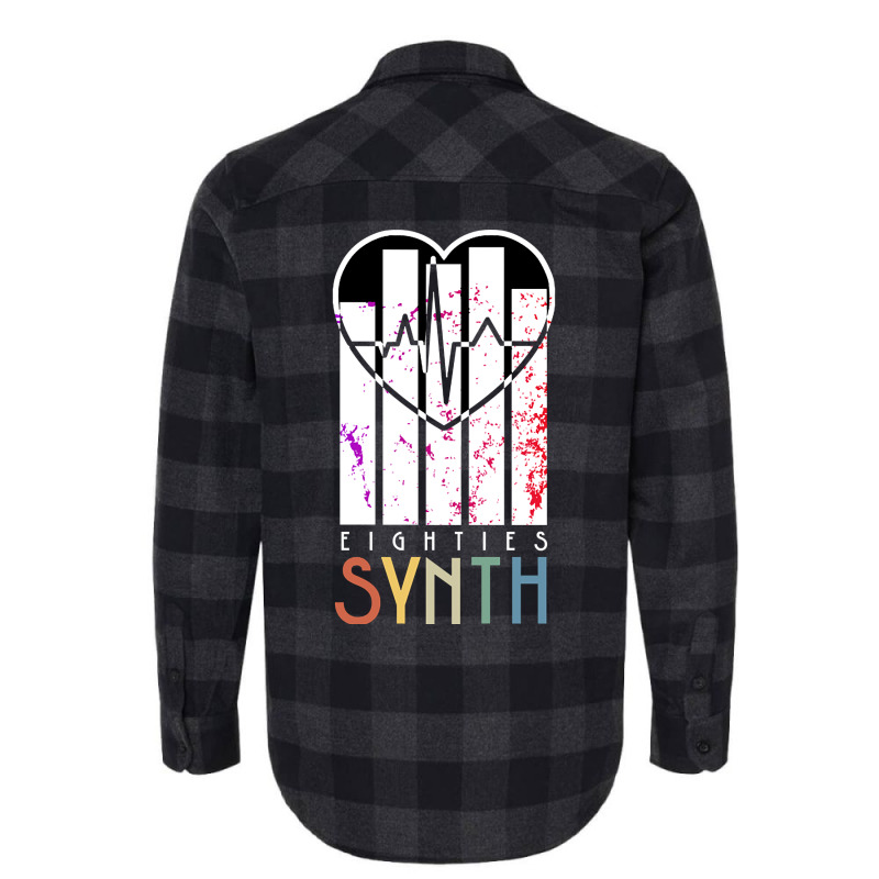 Vintage 80s Synthesizer Music Scene 'eighties Synth' Flannel Shirt | Artistshot