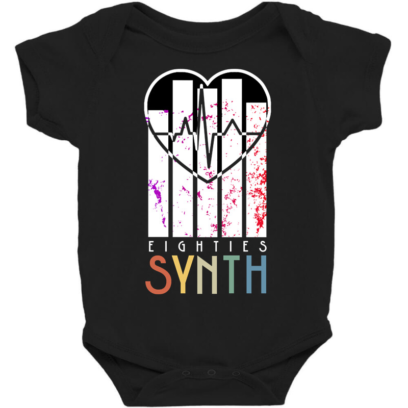 Vintage 80s Synthesizer Music Scene 'eighties Synth' Baby Bodysuit | Artistshot