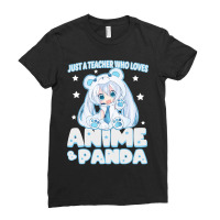 Just A Teacher Who Loves Anime And Panda Ladies Fitted T-shirt | Artistshot