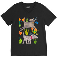 Dogs In The Park V-neck Tee | Artistshot