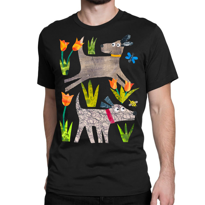 Dogs In The Park Classic T-shirt by Crews Micki | Artistshot