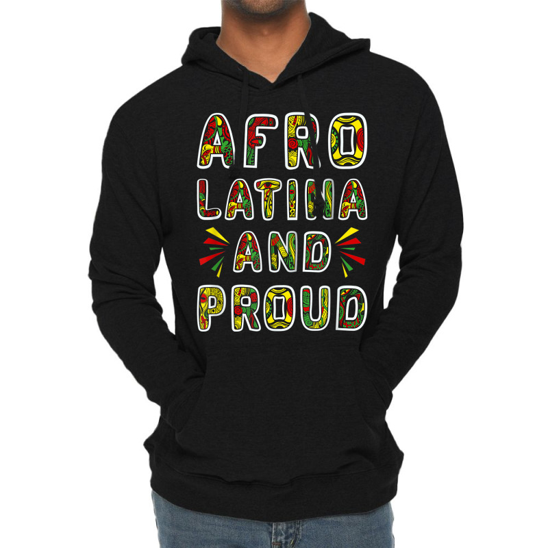 Afro Latina And Proud Product Black Latinx Pride Gift Design Lightweight Hoodie | Artistshot