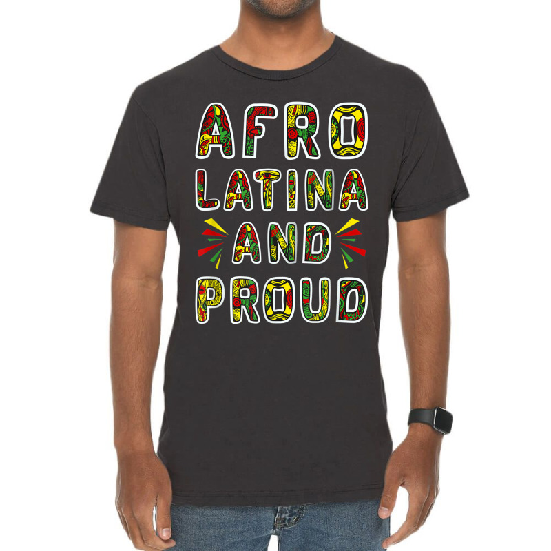 Afro Latina And Proud Product Black Latinx Pride Gift Design Vintage T-shirt | Artistshot