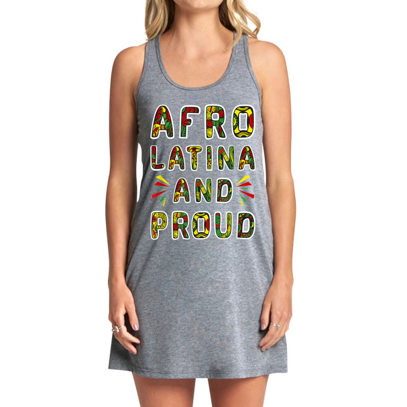 Afro Latina And Proud Product Black Latinx Pride Gift Design Tank Dress by SHANNONRENNAN | Artistshot