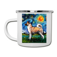 Akita Inu Starry Night Impressionist Dog Art By Aja Premium T Shirt Camper Cup | Artistshot