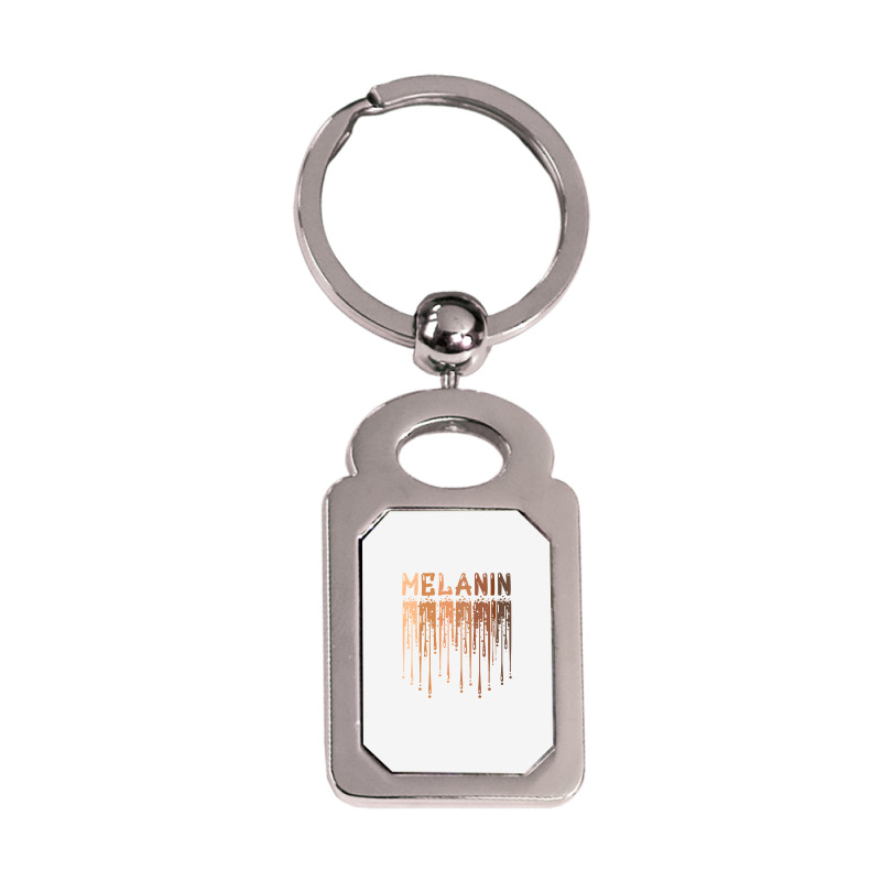 Drippin Melanin For Women Pride  Gifts Black History Month Silver Rectangle Keychain | Artistshot