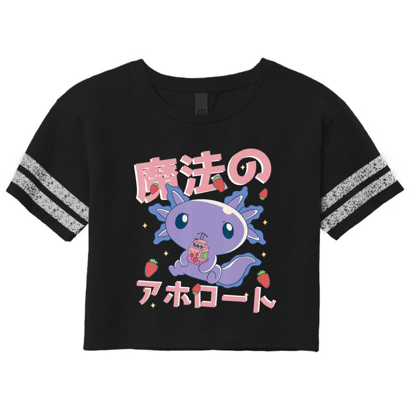 Japanese Strawberry Milk Shake Anime Pink Kawaii Aesthetic Axolotl Mat Scorecard Crop Tee by Min08 | Artistshot