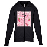 Japanese Strawberry Milk Shake Anime Pink Kawaii Aesthetic Axolotl Mat Youth Zipper Hoodie | Artistshot