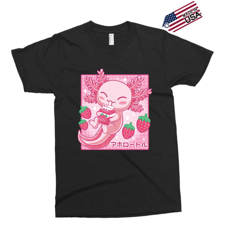 Japanese Strawberry Milk Shake Anime Pink Kawaii Aesthetic Axolotl Mat Exclusive T-shirt by Min05 | Artistshot