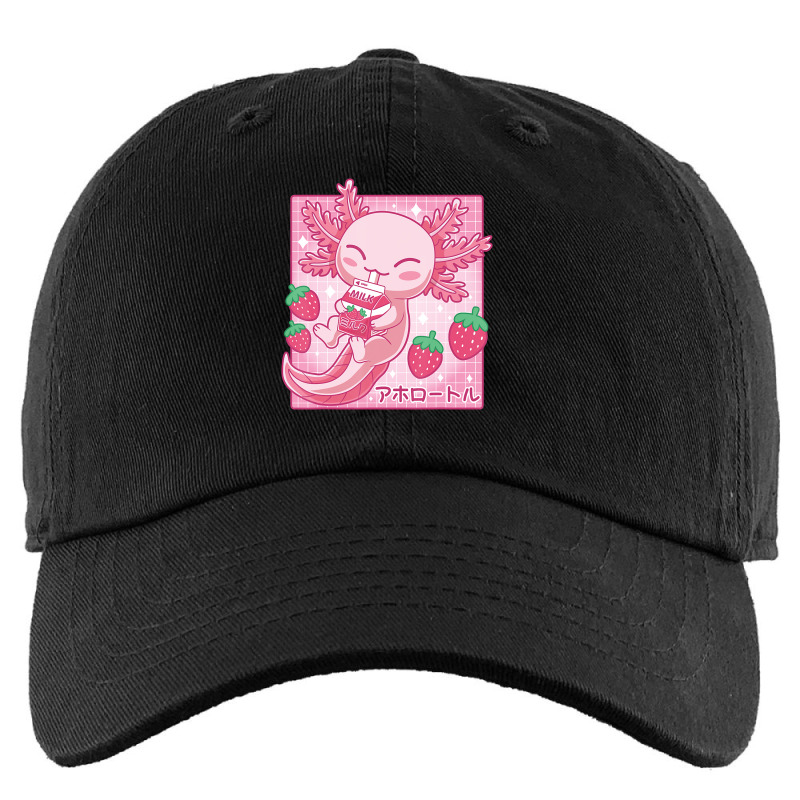 Japanese Strawberry Milk Shake Anime Pink Kawaii Aesthetic Axolotl Mat Kids Cap by Min08 | Artistshot