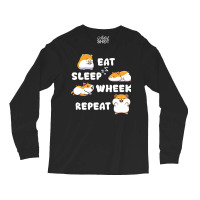 Guinea Pig T  Shirt Eat Sleep Wheek Guinea Pig Rodent Cavies Cavy Pet Long Sleeve Shirts | Artistshot