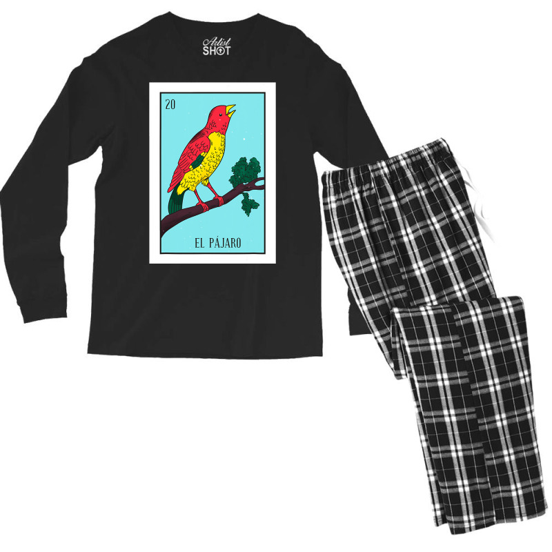 El Pajaro Lottery Card Gift The Bird Card Mexican Lottery Men's Long Sleeve Pajama Set | Artistshot