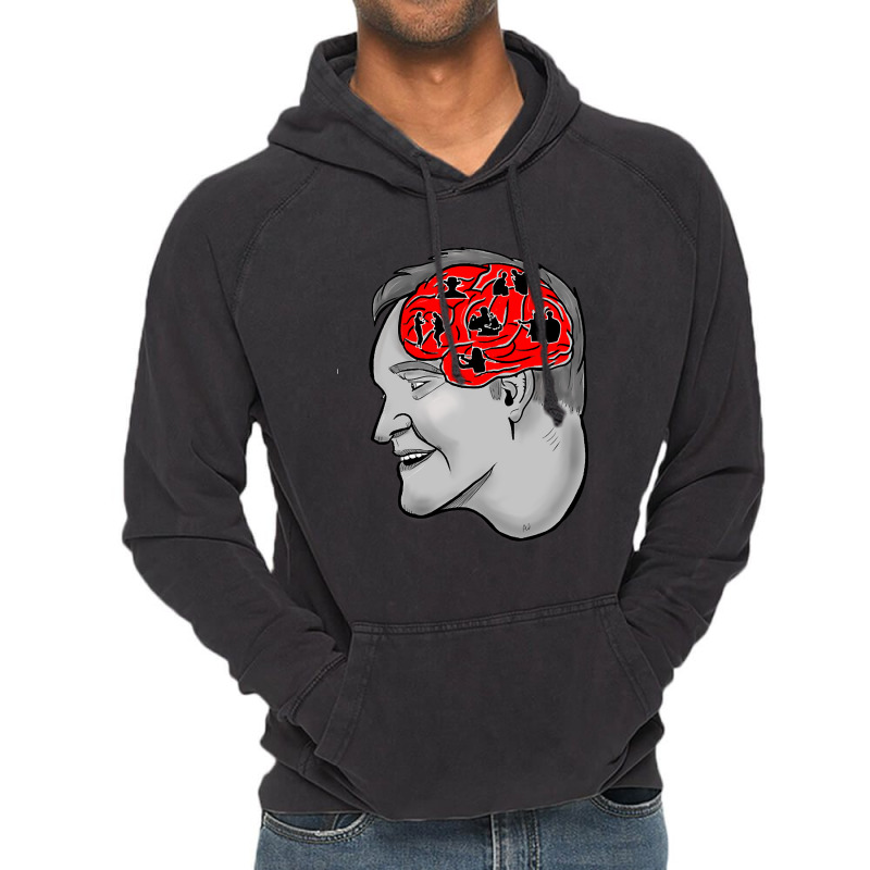 The Brain Of Tarantino Vintage Hoodie by Milne Charlton | Artistshot