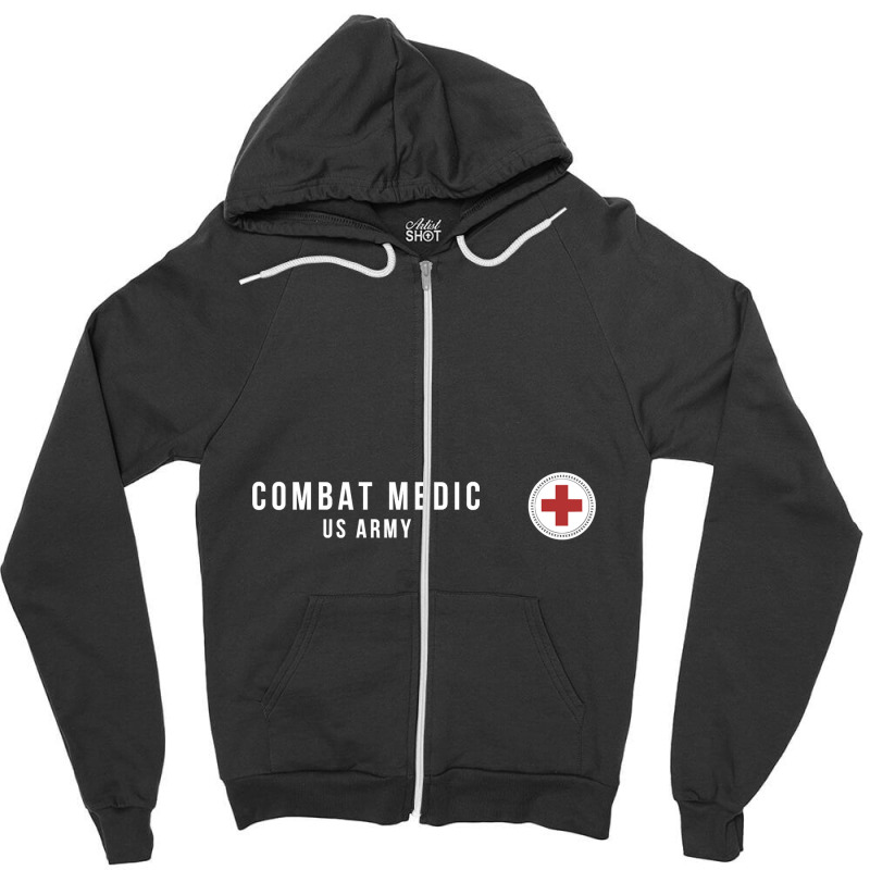 Army Combat Medic Veteran Zipper Hoodie by HANANELArtist | Artistshot