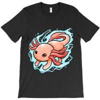 Kawaii - Mexican Sea Life - A Swimming Axolotl T-shirt | Artistshot