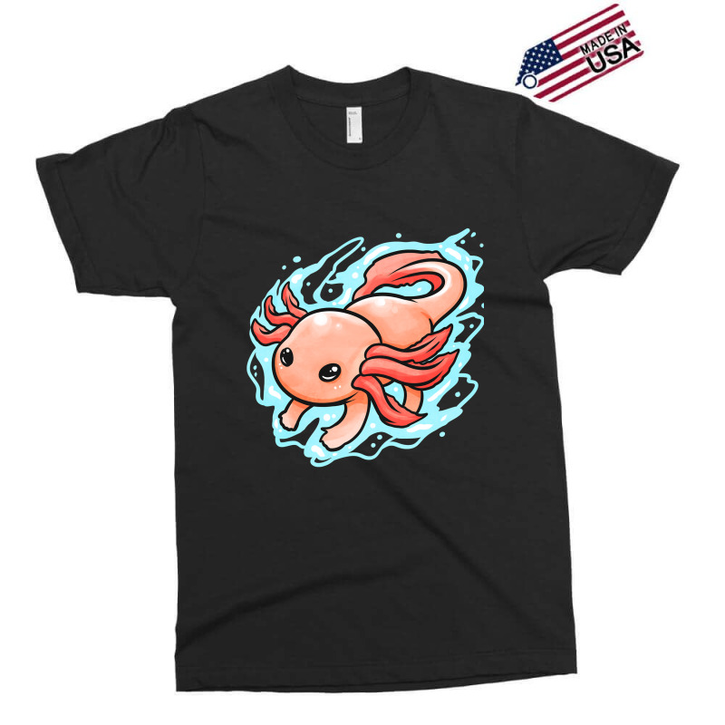 Kawaii - Mexican Sea Life - A Swimming Axolotl Exclusive T-shirt by Min08 | Artistshot