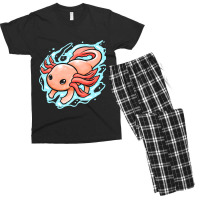 Kawaii - Mexican Sea Life - A Swimming Axolotl Men's T-shirt Pajama Set | Artistshot