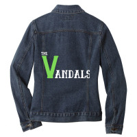 The Vandals Green And White Ladies Denim Jacket | Artistshot