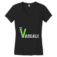 The Vandals Green And White Women's V-neck T-shirt | Artistshot