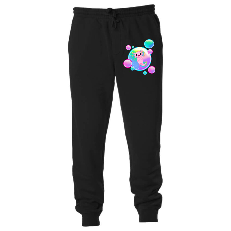 Kawaii Axolotl With Bubbles Unisex Jogger by Min05 | Artistshot