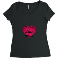 I Love Latin Music Stickers Women's Triblend Scoop T-shirt | Artistshot