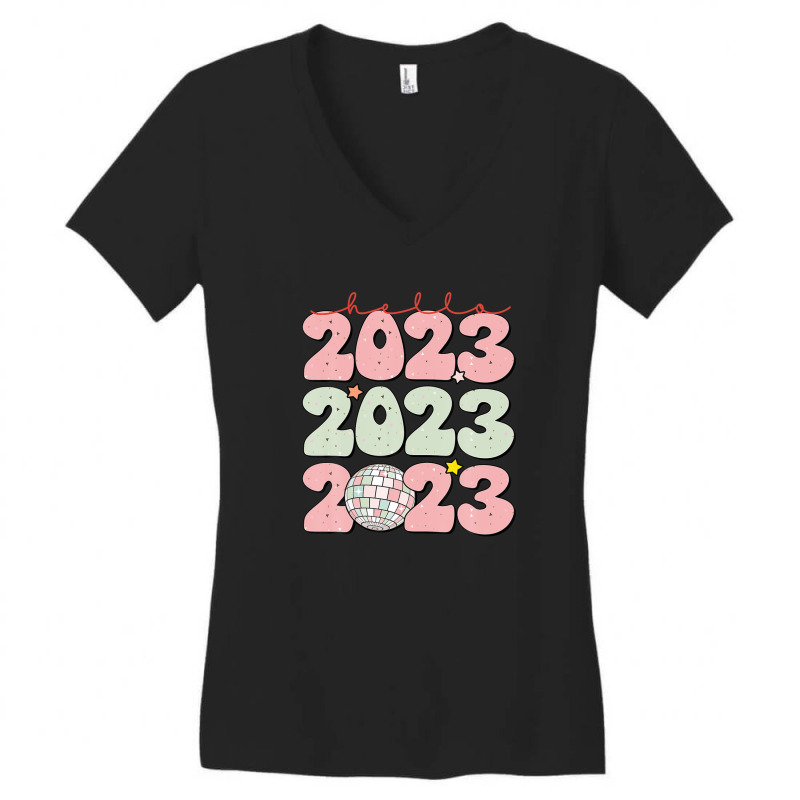 Goodbye 2022 Hello 2023 Happy New Year Funny Christmas Xmas Women's V-neck T-shirt | Artistshot