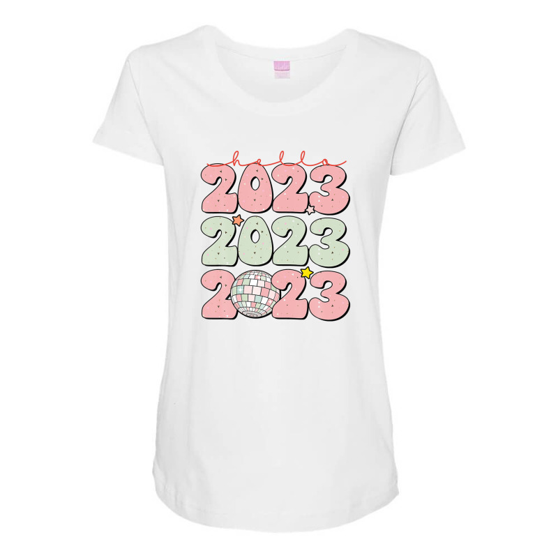 Goodbye 2022 Hello 2023 Happy New Year Funny Christmas Xmas Maternity Scoop Neck T-shirt | Artistshot