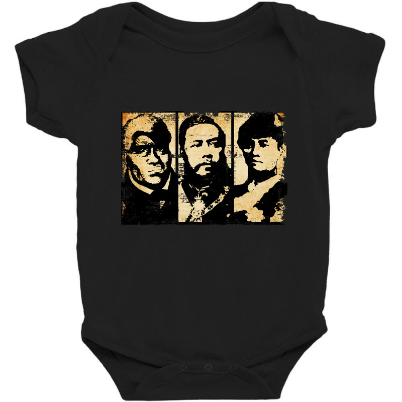 Hawaiian Kingdom King Kamehameha, King Kalakaua, Queen Liliuokalani By Baby Bodysuit | Artistshot