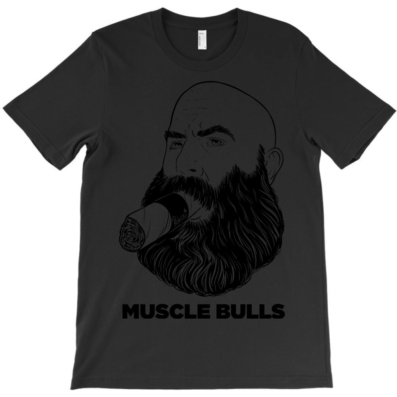 Muscle Bulls Black Lines T-Shirt by laurynvanhoose | Artistshot