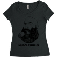 Muscle Bulls Black Lines Women's Triblend Scoop T-shirt | Artistshot