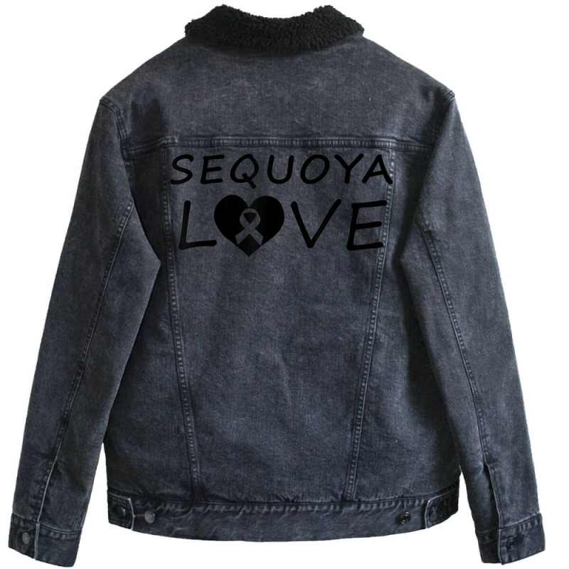 Wilkinsi Designs Sequoya Love No Initial T Shirt Unisex Sherpa-Lined Denim Jacket by choninzel | Artistshot