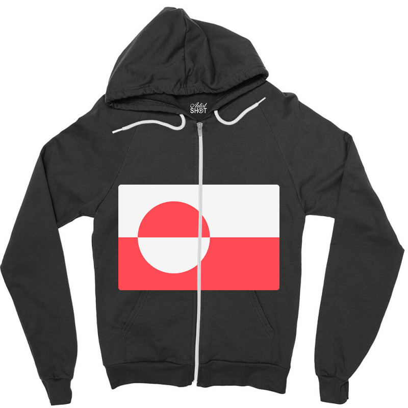 Flag Of Greenland Zipper Hoodie | Artistshot