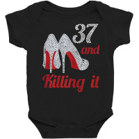 Womens 37 Year Old High Heel Rhinestone 1985 37th Birthday Lady T Shir Baby Bodysuit | Artistshot