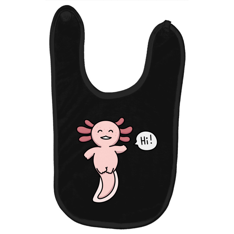 Leucistic Axolotl (pink Axolotl) Saying Baby Bibs by Min08 | Artistshot