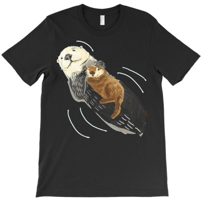 Seaotter T  Shirt Sea Otter With A Cute Baby T  Shir T-shirt Designed By Mariah Bergstrom