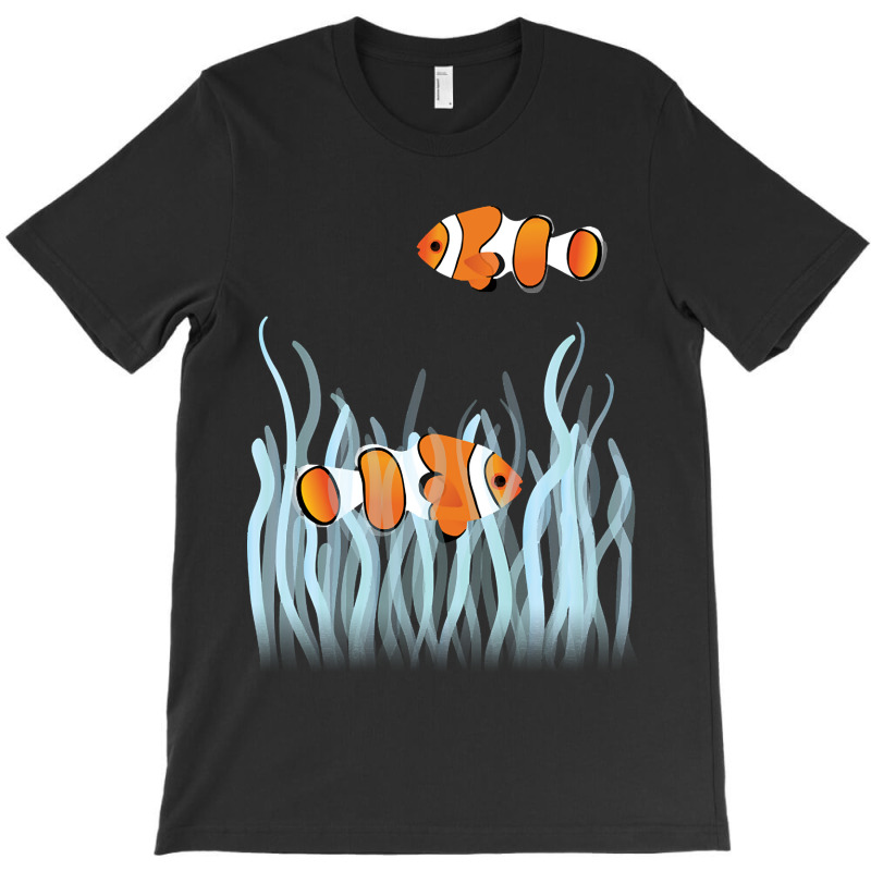 Two Clown Fishes Swimming Between Sea Anemones T-shirt | Artistshot