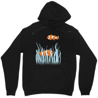 Two Clown Fishes Swimming Between Sea Anemones Unisex Hoodie | Artistshot