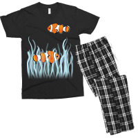 Two Clown Fishes Swimming Between Sea Anemones Men's T-shirt Pajama Set | Artistshot