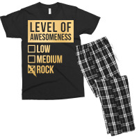 Funny And Awesome Level Of Awesomeness Low Medium Gift Gifts Rock Sayi Men's T-shirt Pajama Set | Artistshot