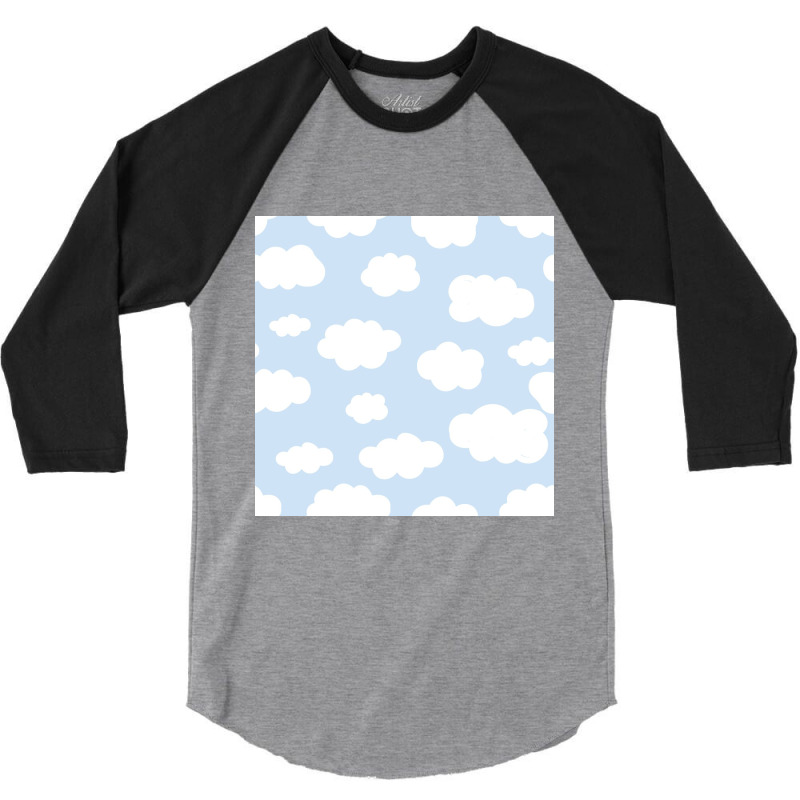 Cute Fluffy Cloud 3/4 Sleeve Shirt by ElaineABernard | Artistshot