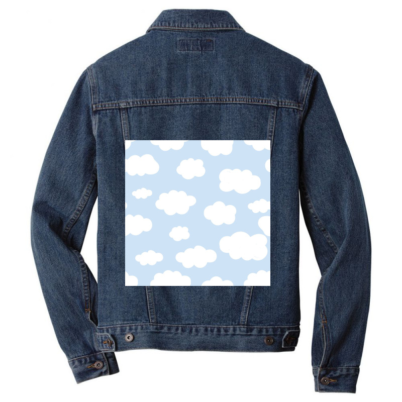 Cute Fluffy Cloud Men Denim Jacket by ElaineABernard | Artistshot