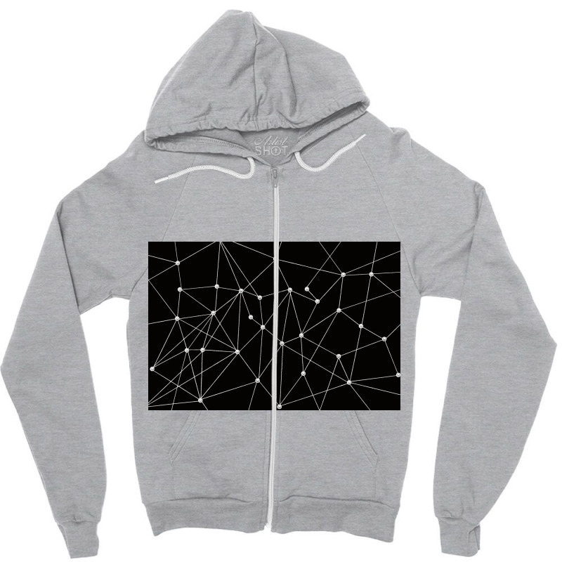 Connecting Design Zipper Hoodie by ElaineABernard | Artistshot