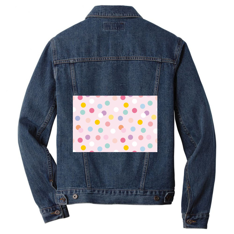 Cute Pastel Dots Men Denim Jacket by ElaineABernard | Artistshot