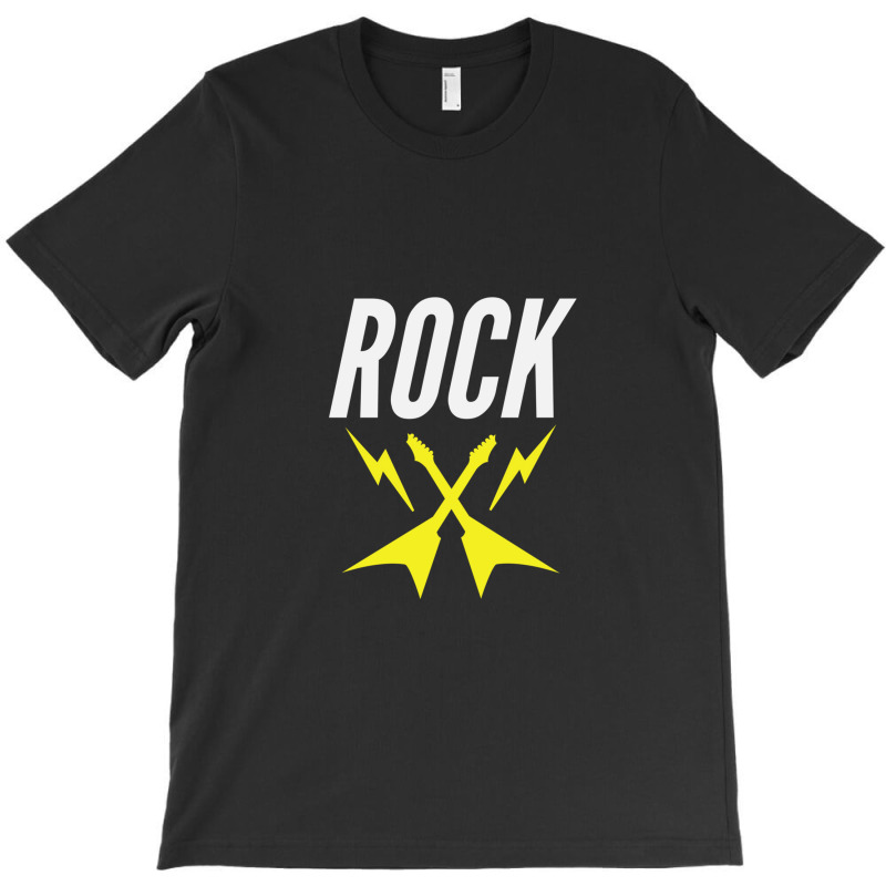 Rock With The Lightning Bolt Guitars T-Shirt by JuanNunez | Artistshot