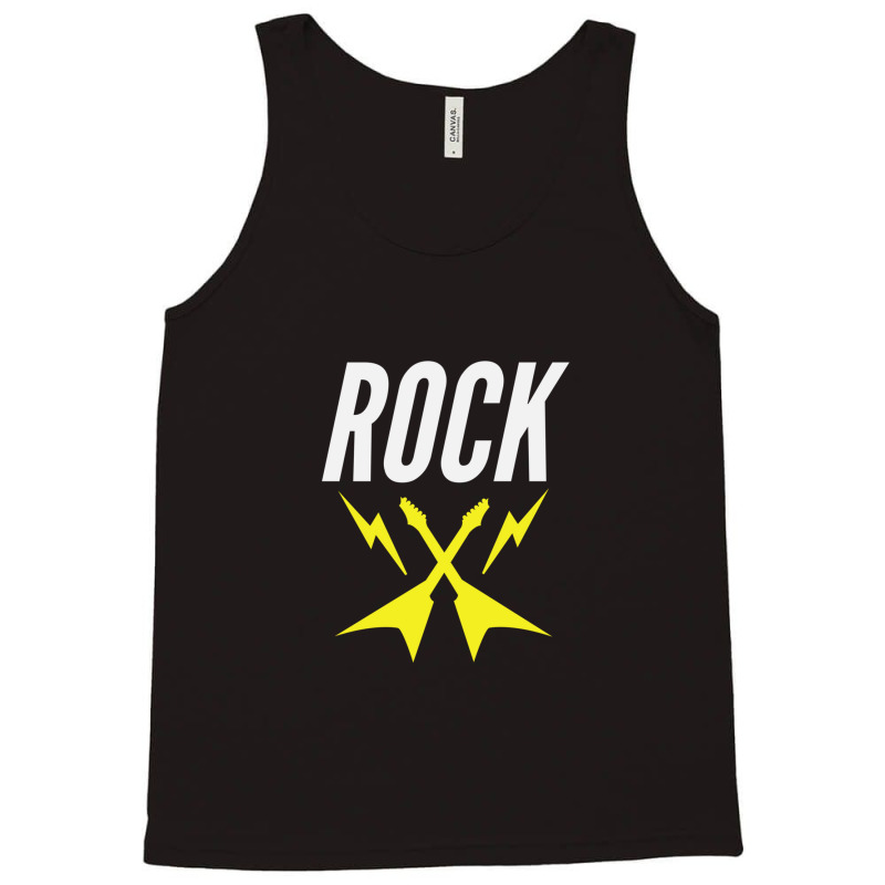 Rock With The Lightning Bolt Guitars Tank Top by JuanNunez | Artistshot