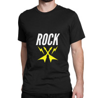 Rock With The Lightning Bolt Guitars Classic T-shirt | Artistshot